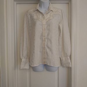 Fenton Lace White Button Down Shirt